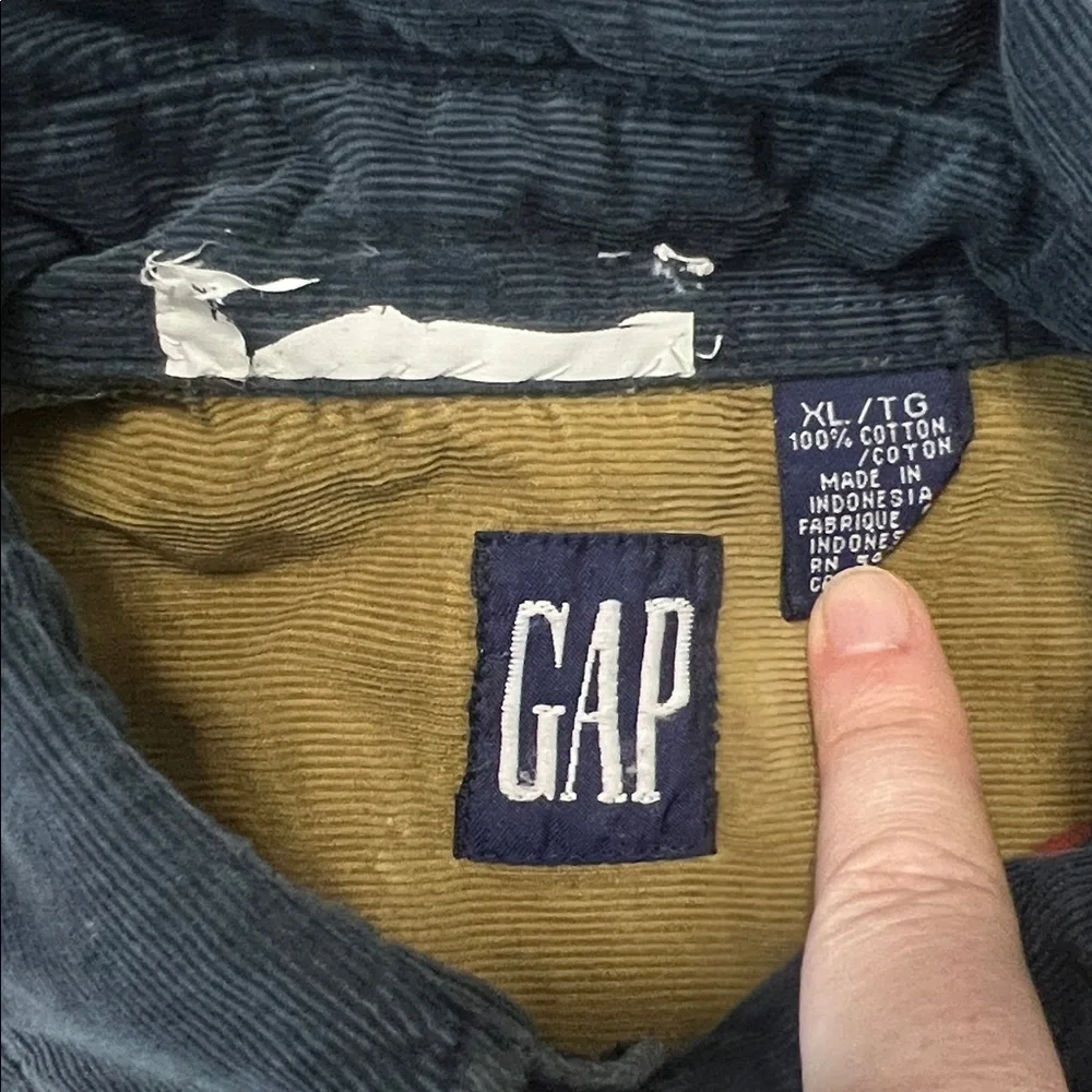Gap Colorblock Corduroy Button Down Shirt Boys Size XL
